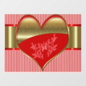 ハートのビジネスコンパクトステッカー 窓用 ウィンドウサイン (シート)