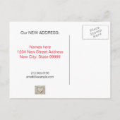 ハートのビーチと新しいアドレス 案内ポストカード (裏面)