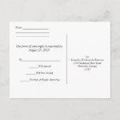 ハートのビーチRSVPカードの砂 インビテーションポストカード (裏面)