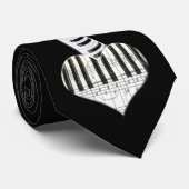 ハートのピアノキーボード ネクタイ (ロール)