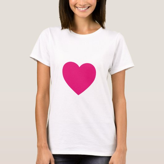 ハートのピンクによって合われるTシャツ Tシャツ (正面)