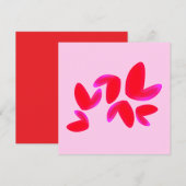 ハートのフラットカード (正面/裏面)