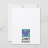 ハートのブライダルシャワー招待状を雨が降ること 招待状 (裏面)