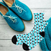 ハートのブラッククルーソックス ソックス