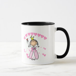 ハートのプリンセスの棒の姿のTシャツおよびギフト マグカップ