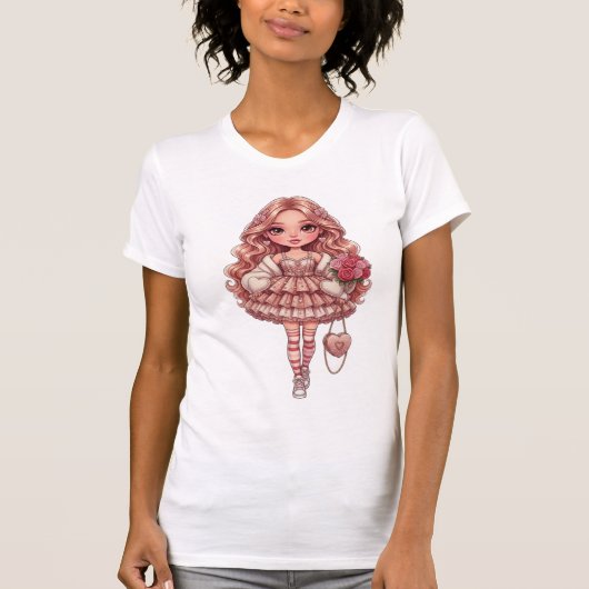 ハートのプリンセス人形 Tシャツ (正面)