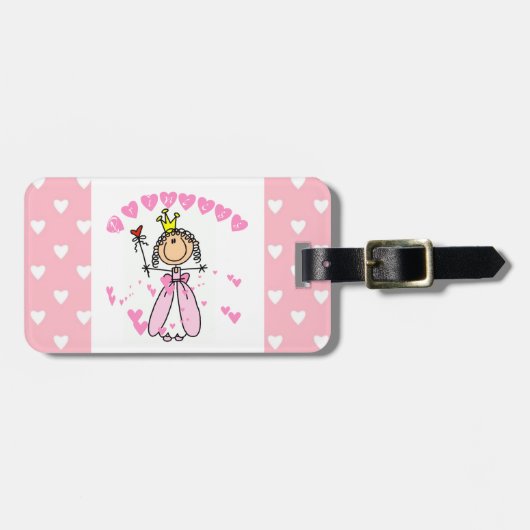 ハートのプリンセス ラゲッジタグ (正面横)