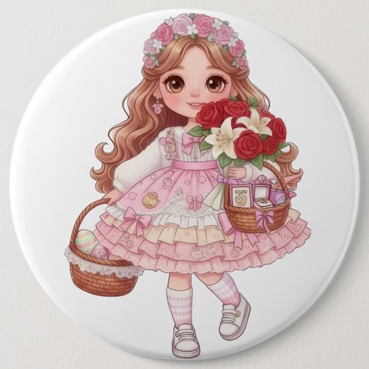 ハートのプリンセス 缶バッジ (正面)
