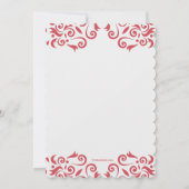 ハートのプレートリハーサルディナー招待状 招待状 (裏面)