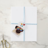 ハートのプードル犬 バレンタインデー ギフトタグ (より糸付き)