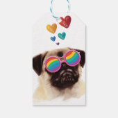 ハートのプードル犬 バレンタインデー ギフトタグ (裏面)