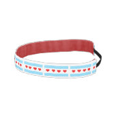 ハートのヘッドバンドが付いているシカゴの旗 アスレチックヘッドバンド (右)