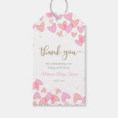 ハートのベイビーシャワーバレンタインギフトタグ ギフトタグ (正面)