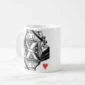 ハートのベクターイメージのマグの女王 コーヒーマグカップ (正面左)