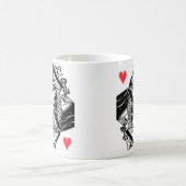 ハートのベクターイメージのマグの女王 コーヒーマグカップ (中央)