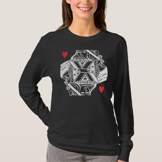 ハートのベクターイメージの女王 Tシャツ (正面)