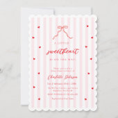 ハートのベビーシャワー招待状 招待状 (正面)