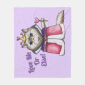 ハートのペルシャのイラストレーションの女王 フリースブランケット (正面)