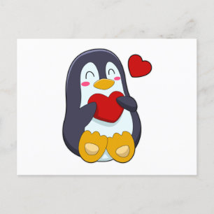 ハートのペンギン ポストカード