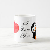 ハートのペンギン-マグ コーヒーマグカップ (中央)
