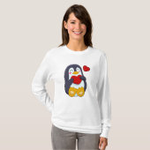 ハートのペンギン Tシャツ (正面フル)