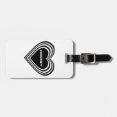 ハートのホッケー ラゲッジタグ (正面横)