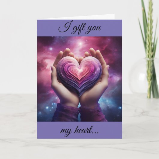 ハートのホリデーカードを贈ります シーズンカード (正面)