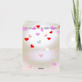 ハートのホワイトパールエフェクト カード (裏面)