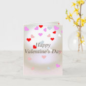 ハートのホワイトパールエフェクト カード (黄色い花)