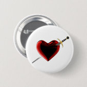 ハートのボタンで刺される 缶バッジ (正面&裏面)