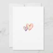 ハートのボヘミアンレインボー ベビーシャワー 招待状 (裏面)