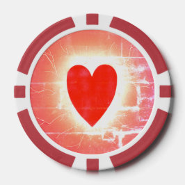 ハートのポーカーチップシンボル ポーカーチップ