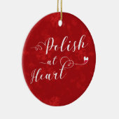 ハートのポーランド語、クリスマスツリーのオーナメント セラミックオーナメント (右)