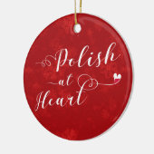 ハートのポーランド語、クリスマスツリーのオーナメント セラミックオーナメント (左)