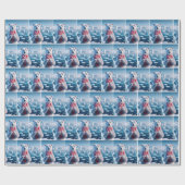 ハートのポーラーベア ラッピングペーパー (フラット)