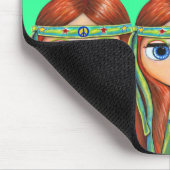 ハートのマウスパッドのヒッピー マウスパッド (コーナー)