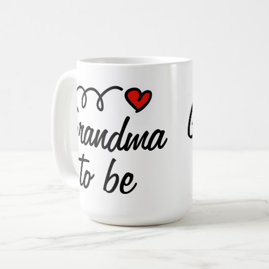 ハートのマグがある祖母 コーヒーマグカップ (正面左)