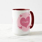 ハートのマグのあなたの名前 マグカップ (正面右)