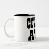 ハートのマグの女性のカーボーイ ツートーンマグカップ (左)