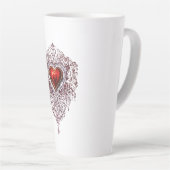 ハートのマグカップ |コーヒーマグ |ハートデザインマグス カフェラテマグ (右アングル)