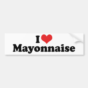 ハートのマヨが大好き - マヨネーズマニア バンパーステッカー