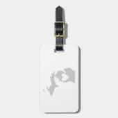 ハートのミシガン州のシルエット ラゲッジタグ (正面縦)