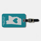 ハートのミシシッピーの州のカスタムな荷物のラベル ラゲッジタグ (正面横)