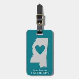 ハートのミシシッピーの州のカスタムな荷物のラベル ラゲッジタグ
