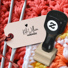 ハートのミニマルカスタム手作りスタンプ ラバースタンプ