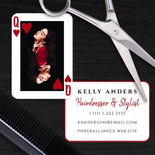 ハートのモダンQueen of フェミニン Photo Hairdresser 名刺