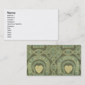 ハートのモチーフの聖職の壁紙のデザイン 名刺 (正面/裏面)