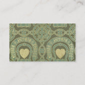 ハートのモチーフの聖職の壁紙のデザイン 名刺 (裏面)