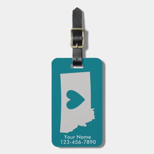 ハートのモンタナの州のカスタムな荷物のラベル ラゲッジタグ (正面縦)