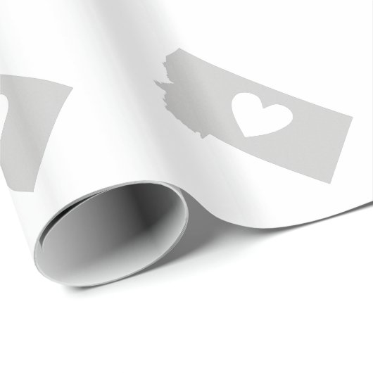 ハートのモンタナの州のシルエット ラッピングペーパー (ロールコーナー)